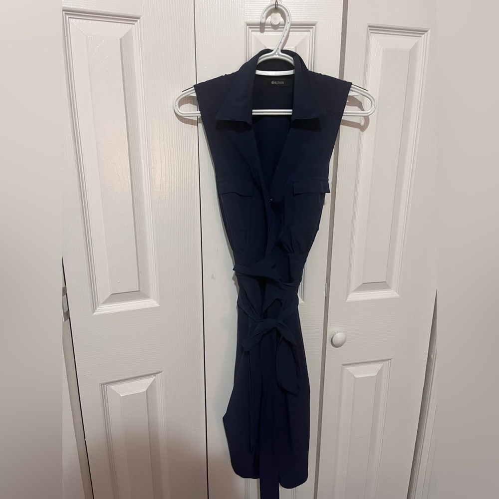 41 Hawthorn Belted Collared Dress Navy Extra Small